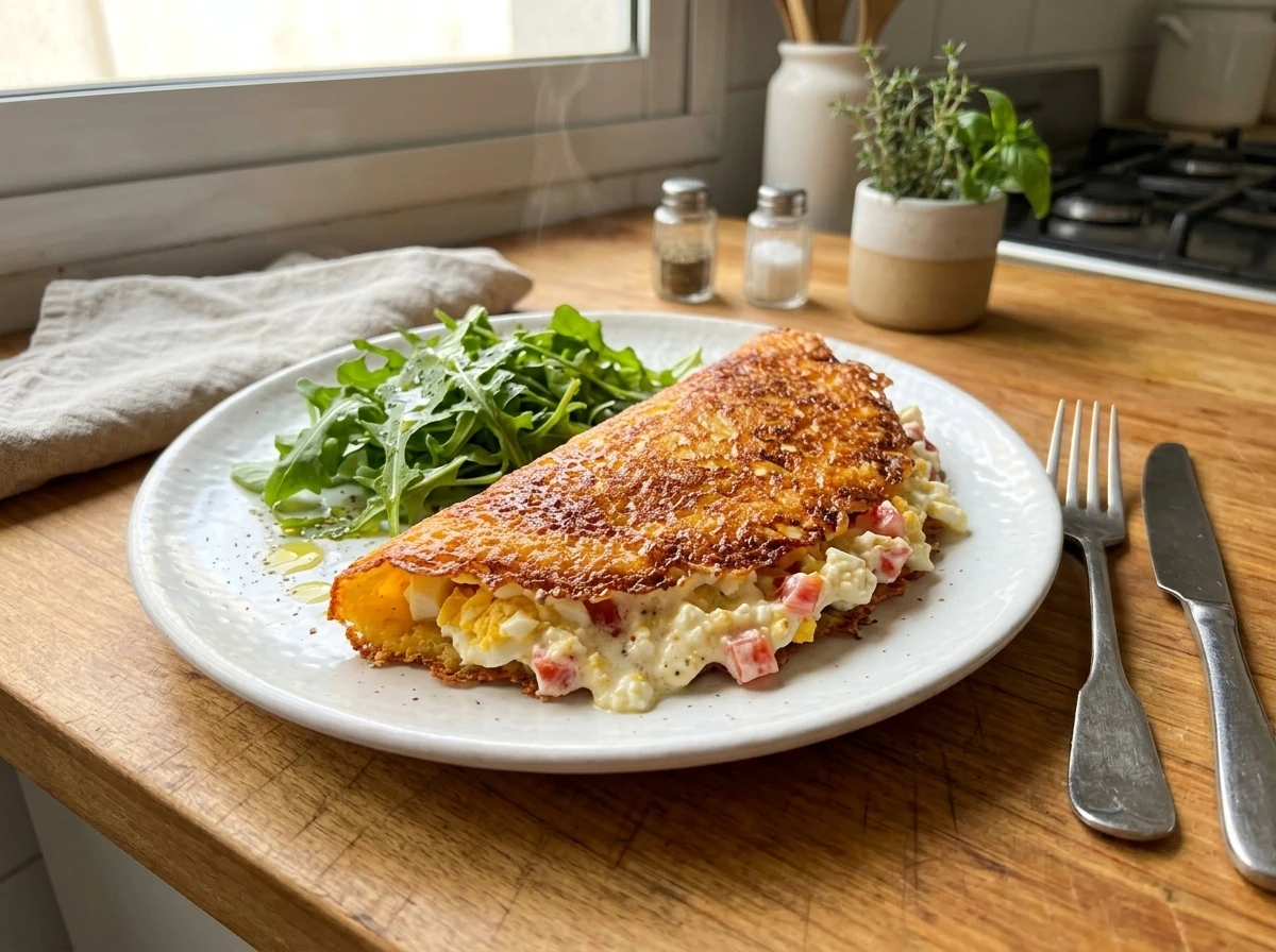 Panqueque de queso sin gluten: la idea rápida y crocante para resolver el almuerzo
