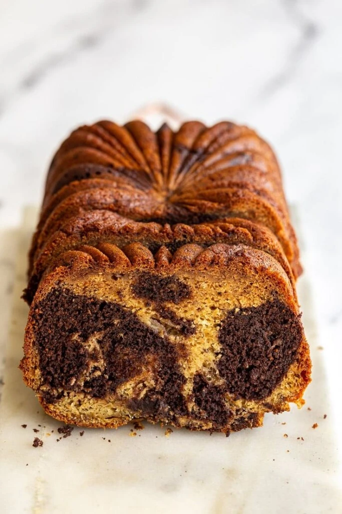 Budín marmolado de banana y canela. Foto: Pinterest