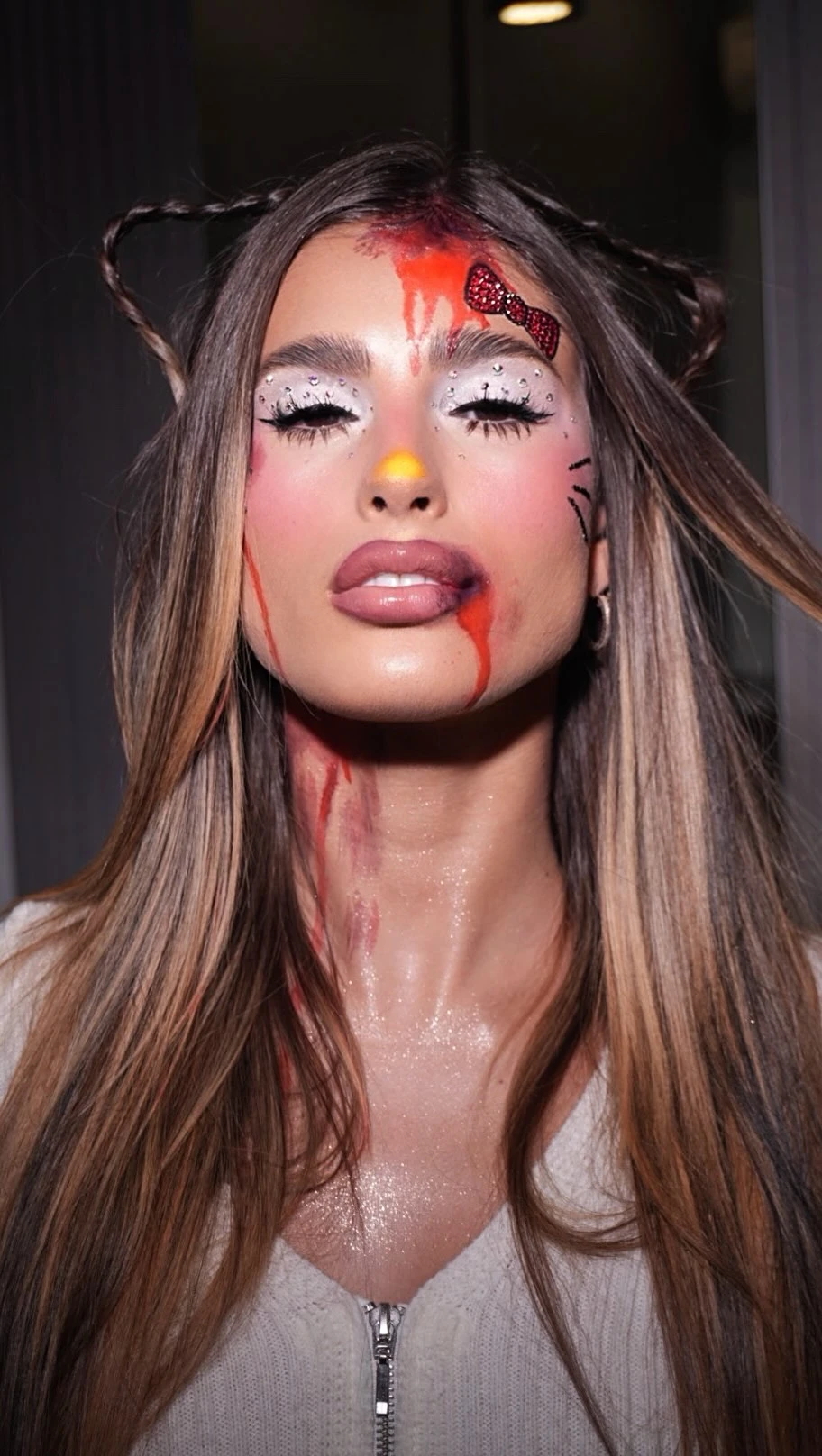 El maquillaje de Halloween de Juli Poggio que reemplaza al disfraz