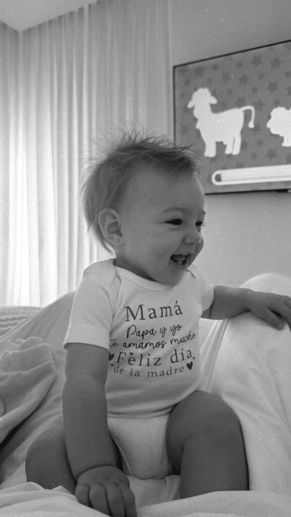 Sin embargo, una de las postales más dulces fue la de Aitana con un enterito que llevaba una dedicatoria especial: “Mamá, papá y yo te amamos. Feliz día de la madre”. 