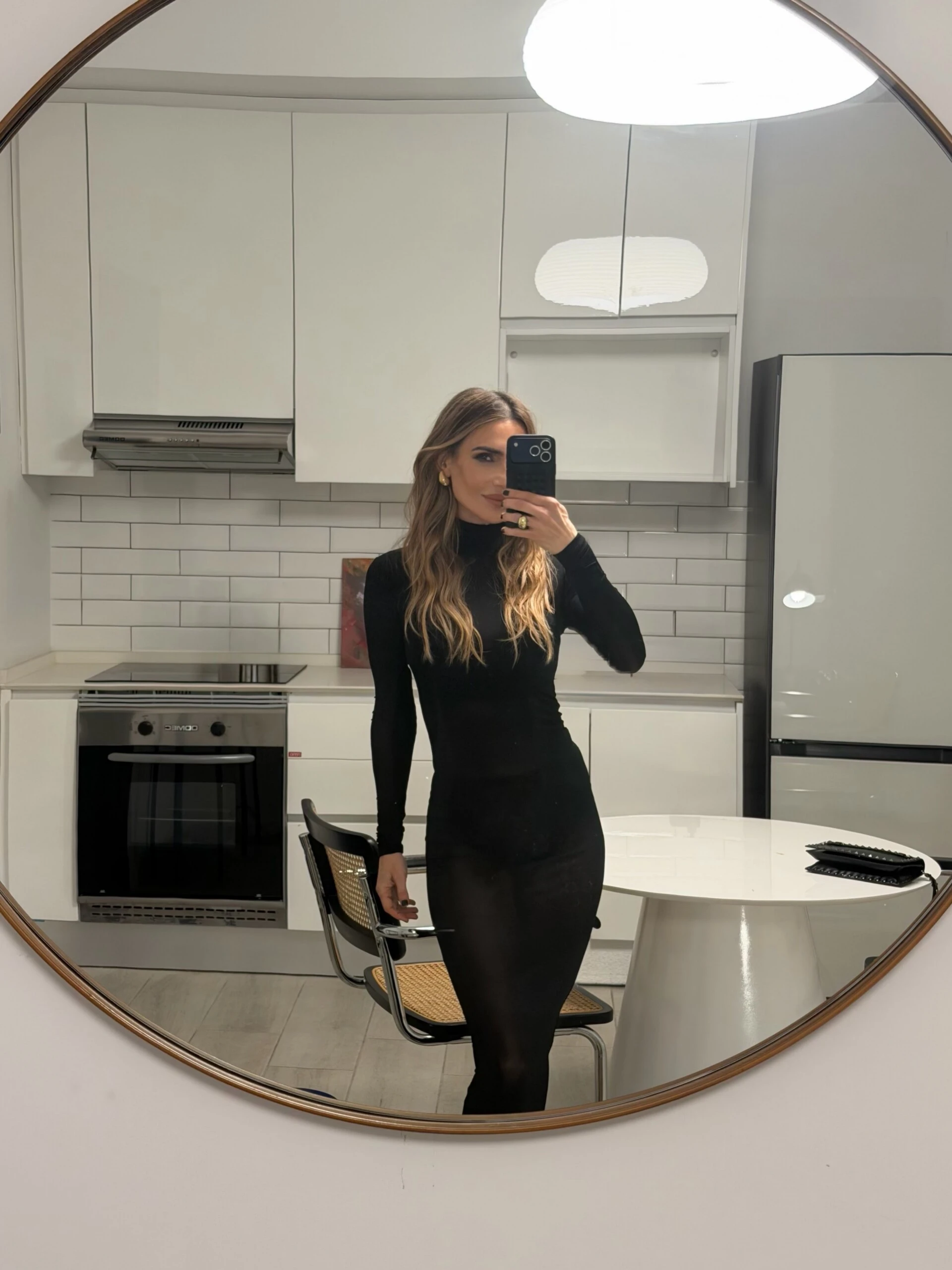 María Vázquez llevó la versión más elegante del naked dress