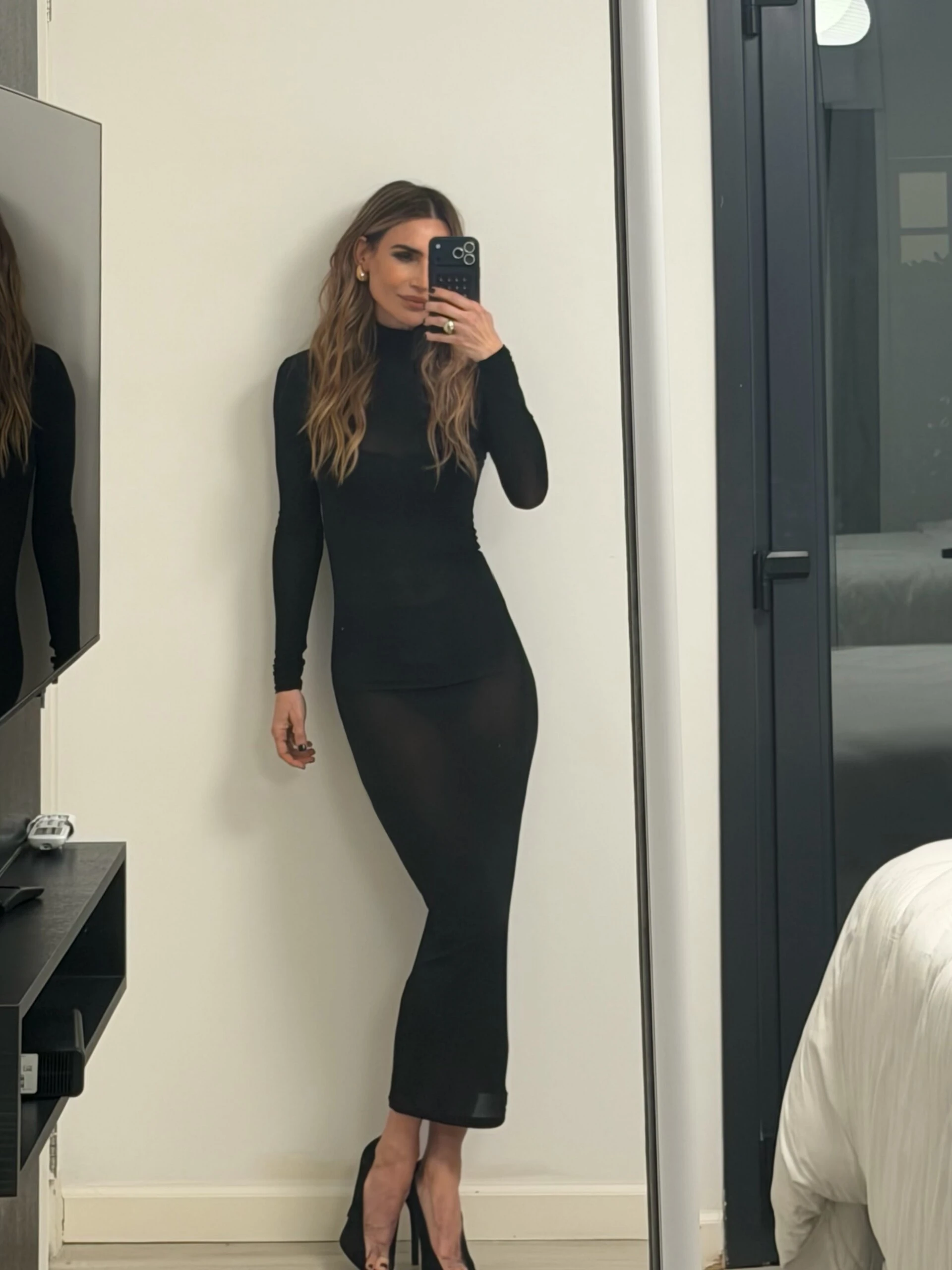 María Vázquez llevó la versión más elegante del naked dress