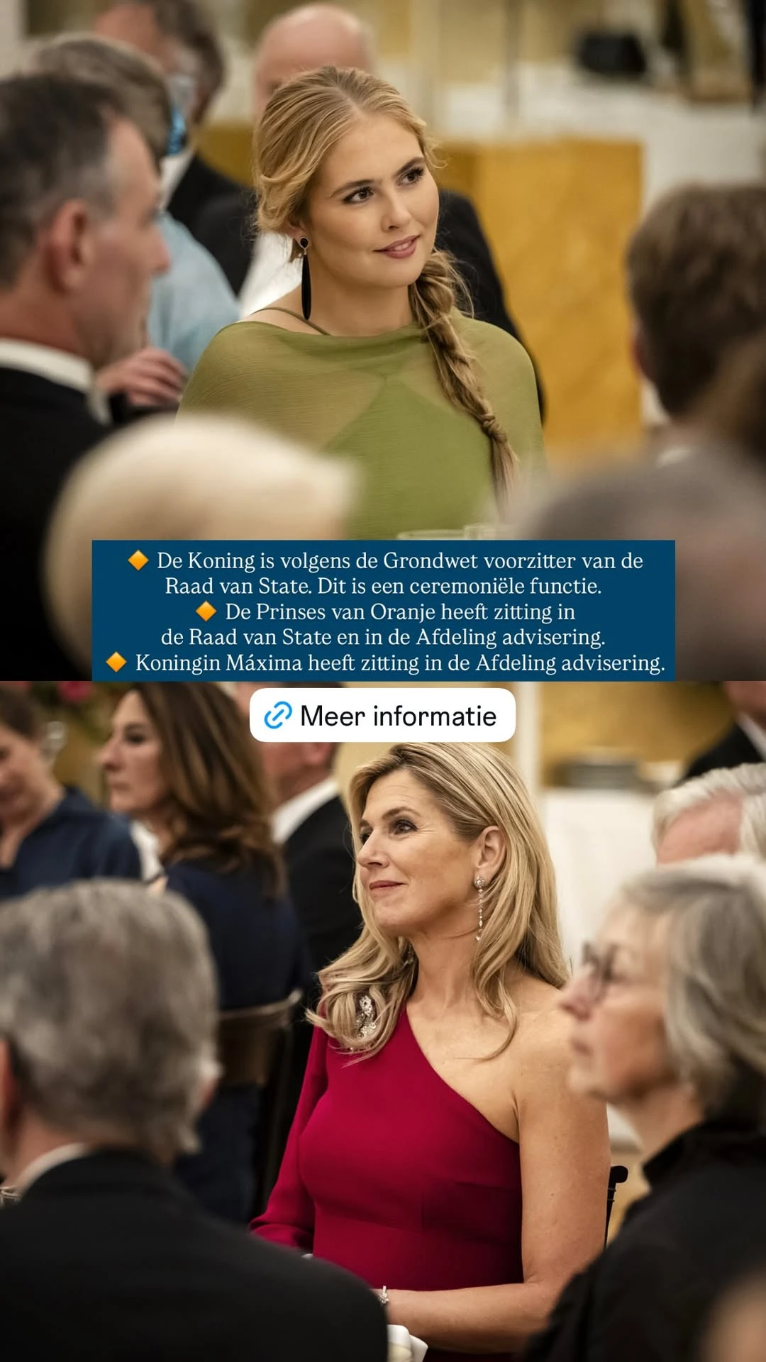 Máxima y Amalia llevaron el monocromo a una gala con estilos opuestos