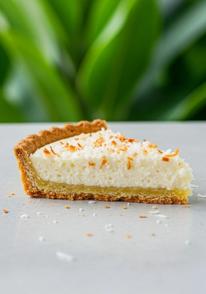 Tarta de coco y crema pastelera. Foto: Pinterest