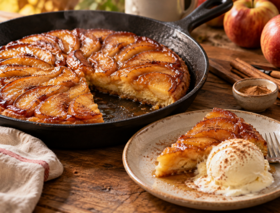 Tarta caliente de manzana en sartén: un postre fácil, económico y tentador