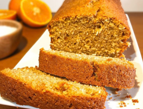 Budín esponjoso de naranja, coco y nueces: un postre liviano para compartir